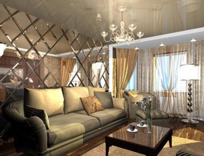 Зеркальные панели, расширяющие пространство Зеркальные панели, расширяющие пространство