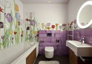 Кафельная плитка в ванной комнате: детская тематика