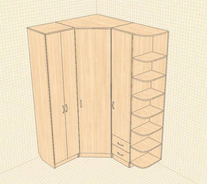 Как проектируют угловой шкаф-купе на примере чертежей и схем | Мебель своими руками | Дзен