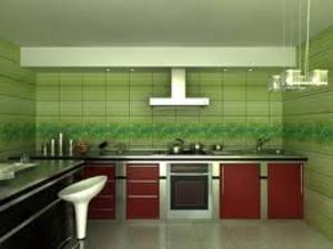 Зеленая плитка для кухни