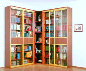 Угловой книжный шкаф