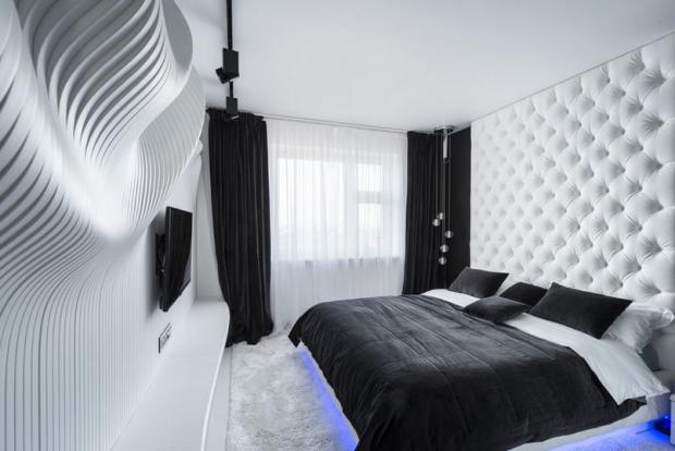 Параметрическая стена 3D спальни