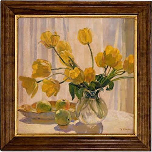 Картина с желтыми тюльпанами