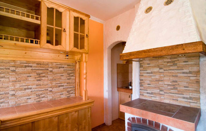 Камень в интерьере кухни: фото 5