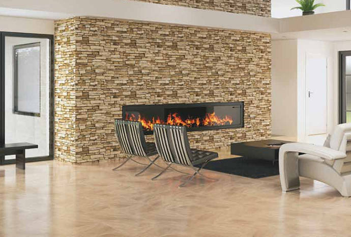 Интерьер с натуральным песчаником фото 2