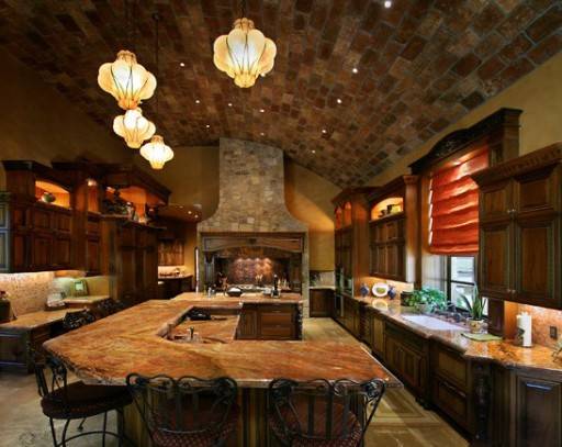 Камень в интерьере кухни: фото 3