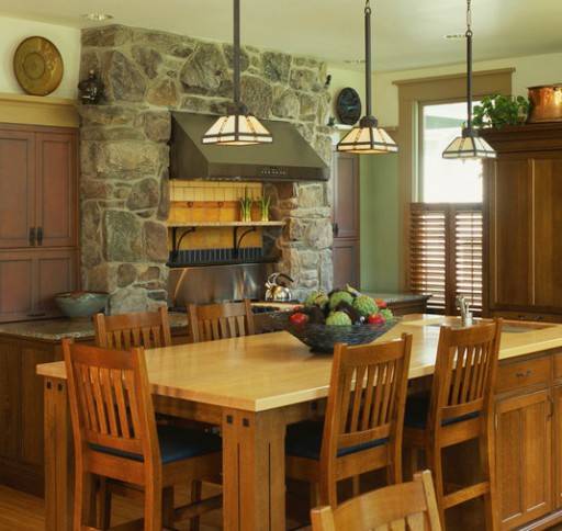 Камень в интерьере кухни: фото 1