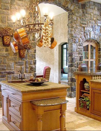 Камень в интерьере кухни: фото 4