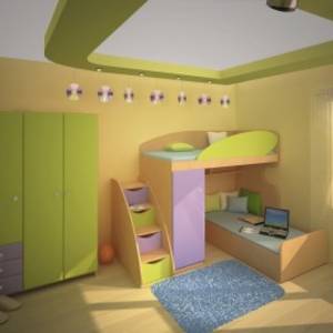 Красивый потолок для детской спальни