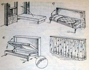 Откидная кровать своими руками для гаража или дачного домика